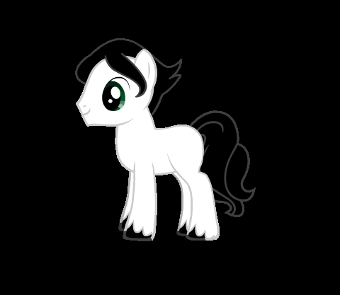  How about Poltergeist (cutie mark is a faded black orb with a smoke like pattern off the top) with a flashlight in his mouth, carrying a 학생 가방, 가방 with a determined look.