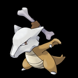  Marowak. I amor this guy to death. Its pre evolution is already really interesting, with it's dead mother and all (poor Cubone), but Marowak has overcome his grief for his mother, and that's what makes it strong and gives it its will and spirit to live and fight. I haven't found a pokémon with a mais awesome backstory than Marowak.