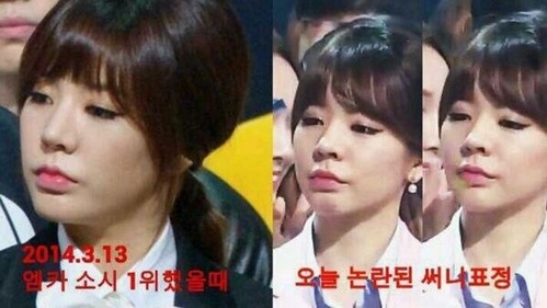  She had the same face when they won. If anda wanna talk about people that were rude anda should talk about the MC.