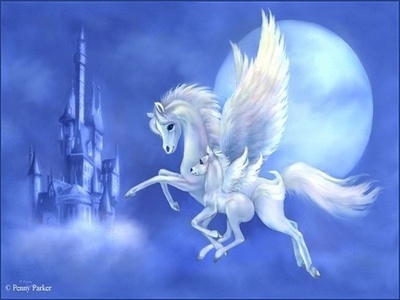  [i]A Pegasus flying in the sky with his/her mom[/i]