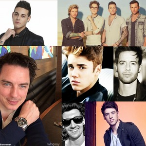  Collage I Made<3 From left to right - (TOP) Omar Dean, Mcfly (MIDDLE) John Barrowman, Justin Bieber, Travis Garland (BOTTOM) Sam Wearing, Taylor Henderson