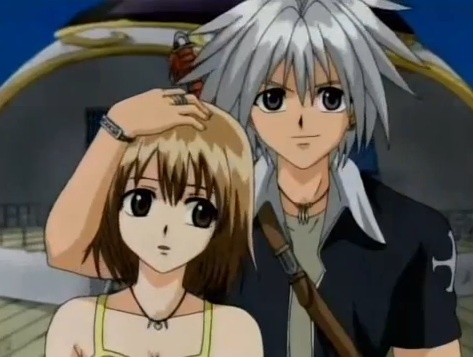 Haru&Elie from Rave Master , even though the way the meet was "below the waist", haha, they still became very close friends almost immediately. 
