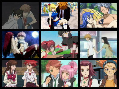  Ouran High School Host Club: Hikaru and Haruhi Fairy Tail: Loke and Lucy, Lyon and Juvia, Natsu and Erza (Fairy Tail hasn't ended yet, but it's obvious that these pairings won't happen. My last OTP isn't dead yet, but...I have a bad feeling that Grayza won't happen either...) Tokyo Mew Mew/Mew Mew Power: Kisshu and Ichigo/Dren and Zoey (After all that happened, Kisshu deserved a chance. And if not Kisshu, then Ryou/Elliot) Fruits Basket: Kyo and Kagura, Yuki and Tohru (Yeah, yeah. Good girl + bad guy. Again) D.N.Angel: Daisuke and Risa (D.N.Angel hasn't ended yet, but it's obvious that this pairing won't happen) Shugo Chara!: Amu with either Kuukai 또는 Tadase (I think Kuukamu is cuter, but Tadamu has 더 많이 "chemistry") Yu-Gi-Oh 5d's: 까마귀 and Akiza