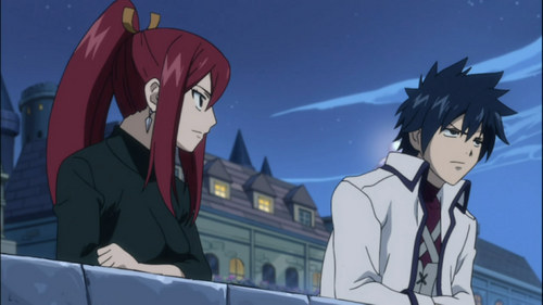  this is just what I think Yes it is true Erza likes Jellal because they almost kissed and all. But, Jellal stopped her. Even Erza herself knew why he stopped it and she 発言しました it was better this way. I think that she is better suited for gray. Because in the tower of heaven gray has that flashback when cana was telling his future and he was supposed to have a good 日 but everything bad was happening. Then all of a sudden Erza came into fairy tail. And also every time she cries he is always there.
