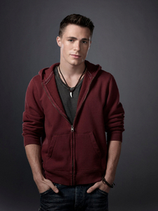  Colton wearing a hoodie with a zipper<3