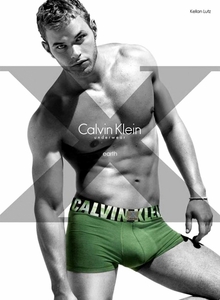 Kellan in green Calvin Klein boxer briefs<3