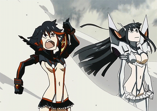  ryuko matoi x satsuki kiryuin im not gonna say why i dont understand this because spoilers but ugh its. ???? also mako mankanshoku x ira gamagoori but to a lesser extent because i can actually understand why people ship it both kill la kill ships