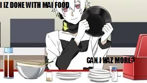 Maybe it's for comedic reasons. Here's a picture of Konoha from Mekakucity Actors. He eats a lot and never gets fat!