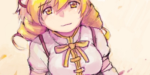 mami tomoe from puella magi madoka magica

she's been a magical girl for longer than anyone else in the cast and she acts as a mentor to madoka and sayaka
and theres not much more i can say without spoilers