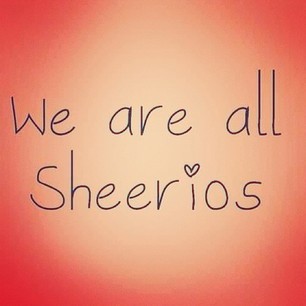  A Sheerio is a person who loves Ed Sheeran. For example, I am a Sheerio because I 爱情 Ed Sheeran.