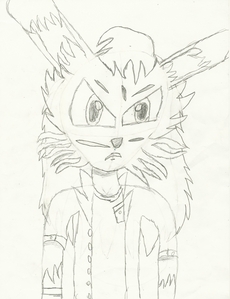  -Name: Melvin Gearsmo -Gender: Male -Species: Nanite being(Usually takes the form of the lynx) -Age: 15 -Personality: Mildly sarcastic and witty though very kind and caring deep down. -Good, Bad, au Neutral: Good -Powers/Skills: Red Nanite based attacks, Laser sword/laser claws, Enhanced strength, Very agile -What wewe might want them to be like: What do wewe mean?