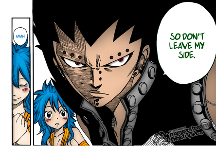 I think It's because he was in Ph. Lord and acted like that for a lot of time but I also think that he's change deep in he's heart.For example in the begining he hurt Levy but after a while he entered Fairy Tail when he was with Levy at the S-class test and those guys from Gr. Heart tried to hurt her he protected her! SEE:(picture)