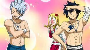  Fairy Tail Lyon (white haired) Gray (black haired)