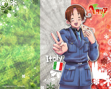 Italy from Hetalia Axis Powers. This guy kinda annoys me. Something about him doesn't really make me like him. 