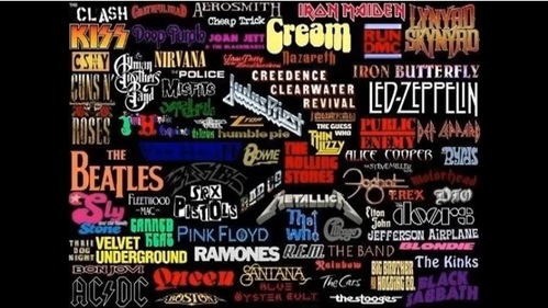  엘 listen to classic rock! Mostly 총 N' Roses, Nirvana, Led Zeppelin, Aerosmith, The Doors, Mettalica, Skid Row, Nazareth..
