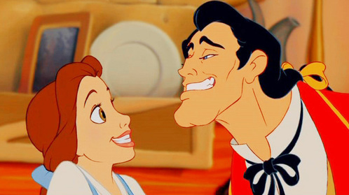 Belle and Gaston- sometimes I actually find myself wondering what their wedding would have looked like. Gaston is Handsome and doesn't turn psycho till the end and sadly I have heard of more conceited people than him.(  dont worry I still like Prince Adam/Beast-I would have a problem if I were Belle). 