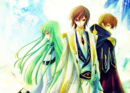  The Unholy Trio from Code Geass. <3 (Lelouch, Suzaku, and C.C.)