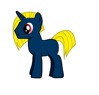  I'd like to have my OC in here. His name is Roger, and he will be a villian. Coat: Dark blue Mane: Yellow Eyes: Red Cutie Mark: An X Personality: Arrogant, hard worker, and when toi tell him to do something he doesn't want to do, he won't do it.