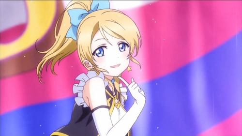 Ayase Eli. From Love Live: School Idol Project. She is half-Russian/half-Japanese.
