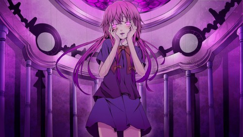 Yuno Gasai from The Future Diary. If I had anything close to a crush on Yukki, I'm pretty sure that there would be thêm blood outside of my body than inside.