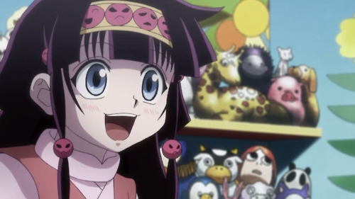 Alluka Zoldyck. Lets see...I don't want to say too much since I might spoil you but she's so well..happy and kind I guess along with being adorable and forgiving. 