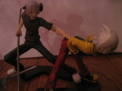 I'm sorry.... but... I had to.... XD This is Stein and Soul from "Soul Eater".
