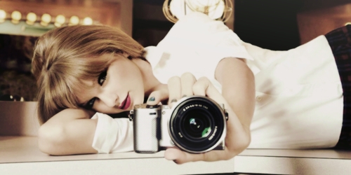Taylor with a camera