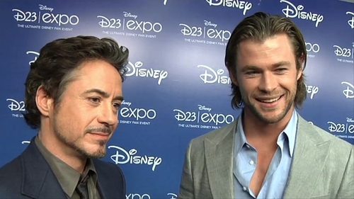  Thor and Iron-Man,aka Chris Hemsworth and RDJ<3