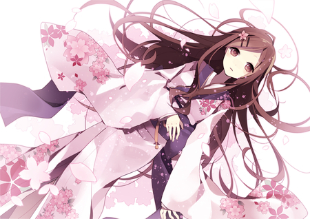 I can't find an anime character alike me. But this anime girl with kimono quite like me. Of course my hair bit shorter than her and I'm auburn. But my hairstyle same with her. I have got brown eyes alike her. And when I'm thinking about something I've got same face like her.~♡♥♡ (I want a kimono like her's! >_<)
