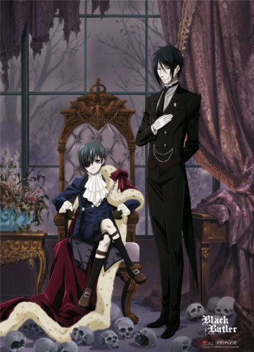 I think  Black Butler / Kuroshitsuji  has all of the specified genre, except Romance  ;)   But it's the BEST Anime I knew!  <3

