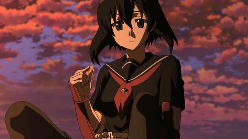  I don't know all the details, but it seems Kurome is a bit of a rotton egg. Her sister Akame still cares enough for her that she wants to be the one who kills her. From Akame ga Kill. Looks innocent enough though, eh?
