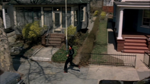  John running to his house. :)