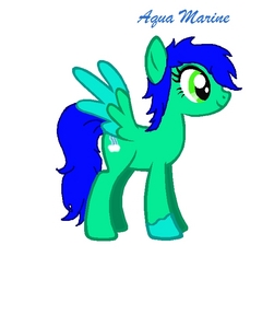  - What's your name? Aqua Marine. - Do bạn know why you're called like that? All my màu sắc are water-based. - Are bạn single hoặc taken? Taken - Any abilities? I'm an excellent swimmer - What is your cutie mark and what does it mean? A waterfall. It shows how great i am at swimming hoặc whatever. - Any distinguishing features? (three eyes, eyepatch, broken horn, etc.) No, not really... - Whats your eye color? Bright green - Mane color? Blue. - áo, áo khoác color? Greenish-bluish - Any family members? Peak, my brother. - Pets? A con vịt, vịt named Quacky - Anything bạn hate? cầu vồng Dash, assassins. - Ever hurt anypony? Yes, I got into a pretty big fight with a mare named quả anh đào, anh đào Bomb... - What things do bạn like to do? Read, draw, swim, play video games. - Ever... killed anypony? Attempted to, but failed. (Cherry Bomb) -Where do bạn live? Manehattan - Worst habits? Randomly twitching, chewing on my hair... - Do bạn look up to anypony? No, not really... - Gay, straight hoặc bi? Strait. - Do bạn go to school? No. - Ever wanna get married and have foals? Maybe... depends... - Do bạn have any admirers? Blue Fedora, he thinks i'm cool for some reason... - What are bạn afraid of? Aliens. - What do bạn usually wear? Nothing... - What class are you? ? - How many Những người bạn do bạn have? About 5... - Fave drink? Vanilla Milkshakes.. - Are bạn interested in anypony? Who is it? Not really... - Would bạn rather swim in a lake hoặc the ocean? A lake. - Whats your species? Pegasus - Camping hoặc indoors? I've always loved the outdoors.