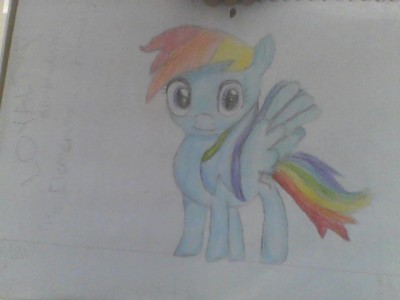 Okay well here's a drawing of Rainbow Dash I did