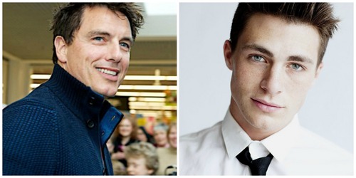  John Barrowman and Colton Haynes -Both live in America. -Both have American accents. -Both are HOT. -Both are on Arrow. -Both can sing. -Both are family guys. -Both have animals. -Both love fans. -Both are active on twitter and instagram. -Both of them are in my top, boven 10 hottys.