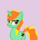 Coat: Greenish-blue
Eyes: Red
Mane: Orange and yellow
Race: Unicorn
Cutie Mark: A dragon silhouette
Personality: Rugged, hard-core, somewhat rude, great sense of humor
Name: Dragon Spout