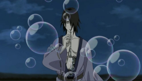  Utakata - the Jinchūriki of Six-tails. Actually all these characters in the picture are Jinchūriki of Tailed beasts. Utakata first appears in the episode 144 of NARUTO -ナルト- Shippūden.