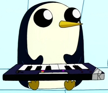 I believe that they're just generic penguins. Think about it; you go to draw a penguin- just a penguin, nothing special. Just a cute little cartoony penguin. If you're like most people, you're going to just draw this little black and white bird with orange feet and an orange beak. Take Gunter from Adventure Time, for example.
In conclusion, they're just penguins.