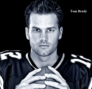  Tom Brady.He has a face made for the big screen.Maybe when he retires from football,he'll take up acting<3