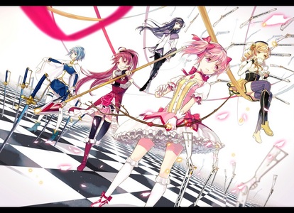  Mahou Shoujo Madoka Magica It may seem like a go-lucky magical girl anime, but soon it turns competely upside down. I don't watch magical girl's anime, but this one on it's own is one of the best shows I've ever watched.