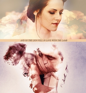  a beautiful 编辑 of Robsten as Edward and Bella<3