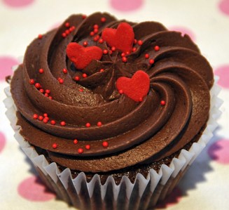  chocolate coração cupcakes...yummy