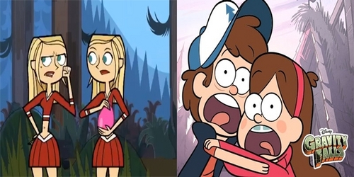  Where Samey and Amy were the Pines twins (Sammy is Dipper and Amy is Mabel). Normally, I would be over GF, but since I remember how Dipper and Mabel are similar to Amy and Samey, I had the urge to compare both twins. In this case, after seeing Duncan laugh at Lindsay for her mistake in TDA, it reminded me of how mean Mabel treated her twin Dipper, who still knows that he was his parents' favorite. Mabel only made Dipper look bad, just to torment him even further. What does Dipper do? He stands up to his mean-spirited sister, and tricks her into eating the poisoned 苹果 that Wendy/Jasmine told him about. End result: Mabel gets the boot, when Dipper claims that she was Dipper and he (himself) is Mabel. Mabel can't talk due to the effect of the apple. I know this was based on Amy and Samey's fight, but it would be interesting with the Pines twins (Dipper is good and Mabel is mean).