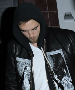  my yummy hotty wearing a leather jacket<3