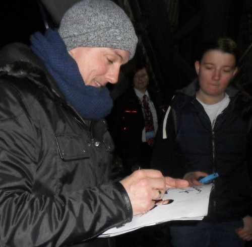  John signing my picture of him! :D