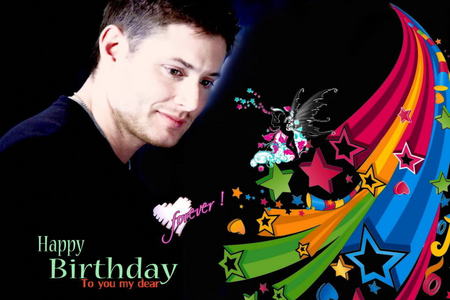  I didn't make it,but this is my birthday present to you.Happy Birthday,Sara...from Jensen and me!!!!!!!!!!!!!!