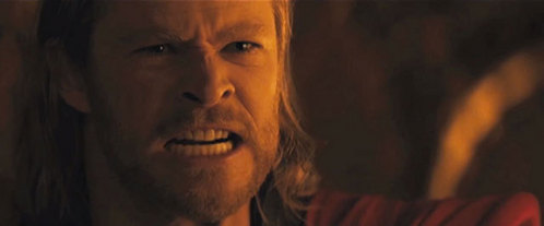  Chris Hemsworth as an angry Thor<3