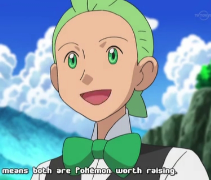  Dento (Cilan in the english dub) from the Pokemon Best Wishes Series has green eyes!