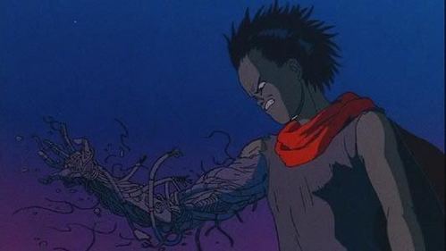  Tetsuo "builds" himself a metal arm after his gets lasered off, MDR
