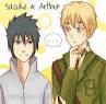  Sasuke Uchiha(Naruto) and England/Arthur Kirkland(Hetalia)